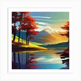 Landscape Painting 74 Art Print