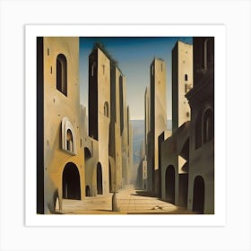 The Metaphysical Stone City Art Print