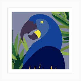 Blue Parrot Art Print