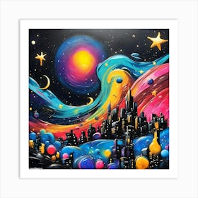 Cityscape Painting Art Print