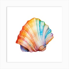 Rainbow Seashell Art Print