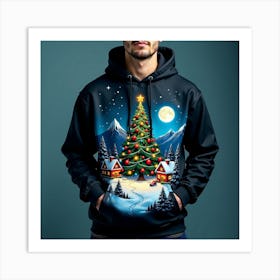 Christmas Tree Hoodie 1 Art Print