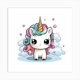 Unicorn Kawaii 12 Art Print