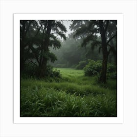 Misty Forest Art Print