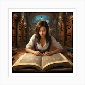 The Young Librarian 14 Art Print