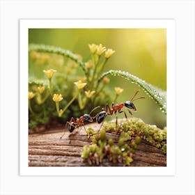 Ants On A Log Art Print