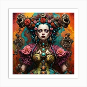 Steampunk Lady Art Print