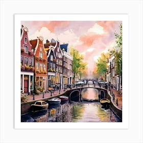 Amsterdam Canal Art Print