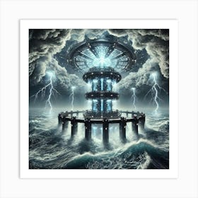 Oceanic Tempest Generator Art Print