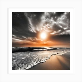 Sunrise At The Beach 7 Art Print