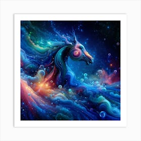 Horse In Space 1 Art Print