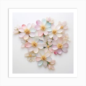 Pink And White Flowers Art Print