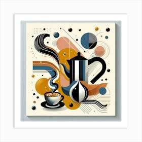 Abstract Coffee Art Art Print