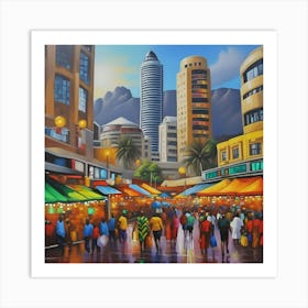 African skyline Art Print