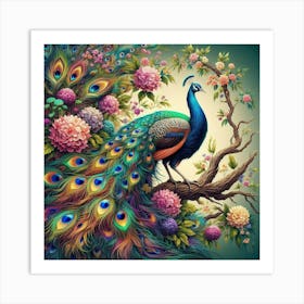 Peacock Wall art Art Print