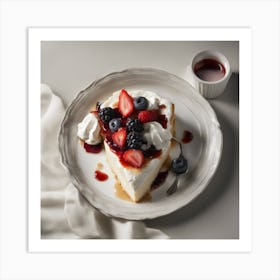 Dessert On A Plate Art Print