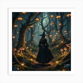 Witch In The Forest Art Print