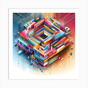 Geometric Abstract Painting Art Print