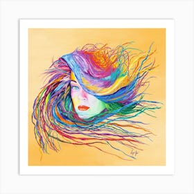 Rainbow Woman Art Print