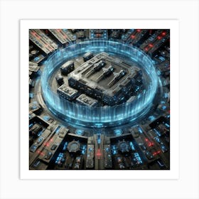 Futuristic Space Station 1 Art Print