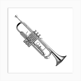 Trumpet Line Art 2 Art Print