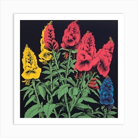 Aconitum 2 Pop Art Illustration Square Art Print