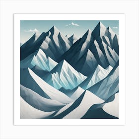 Abstract Mountains Art Print