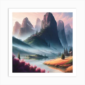 Landscape Painting 82 Art Print