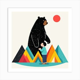 Bear With A Child 6 Art Print