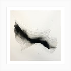 Black Minimalist Forms 6 Art Print