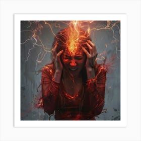 Lightning In The Sky Art Print