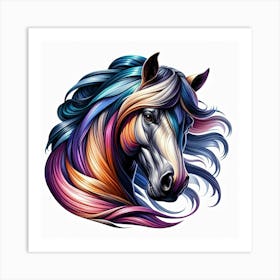 Creative Horse Beauty Illustration Nr 274 Art Print