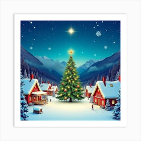 Christmas Village 3 Art Print