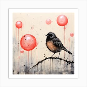 Bird On A Branch Art Print