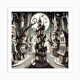 Spooky Town Art Print