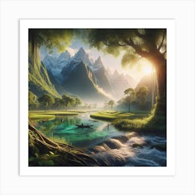 Landscape Painting 7 Art Print