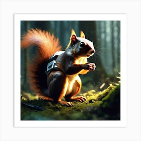 Squirrel In The Forest 331 Art Print