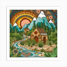 Small mountain village 21 Art Print