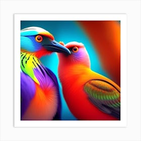 Colorful Birds 22 Art Print