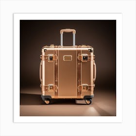 Gold Suitcase 10 Art Print