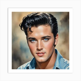 King of Music and Style Elvis Presley Art Print