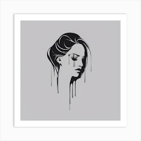 Dripping Woman Art Print