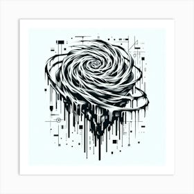 Abstract Rose Art Print