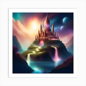 Castle At Night Art Print