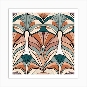 Deco Pattern Bohemian Whimsical Art Print