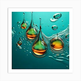 Water Droplet - Droplet Stock Videos & Royalty-Free Footage Art Print