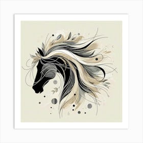 Creative Horse Beauty Illustration Nr 89 Art Print