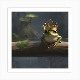 Frog With Crown Art Print