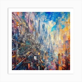 Futuristic City 9 Art Print