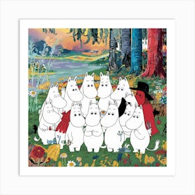 A Stunning Illustration Of The Moomin Characters G Jlolg0d7qtkxll 4wyix4w Rhlz8cdar Wwsbs457iqfg Art Print